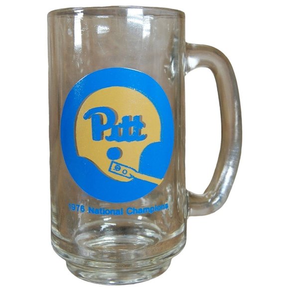 Other - Vintage 1976 University of Pittsburgh Pitt Panthers National Champions Glass Mug